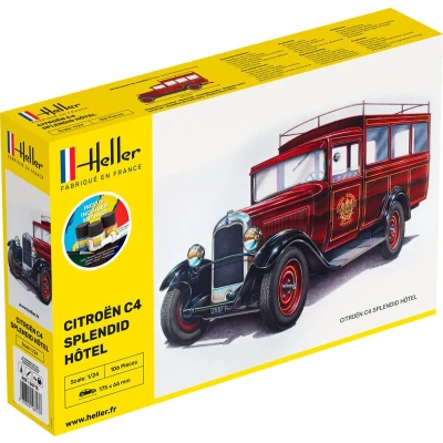 Afbeelding van 1:24 Heller 56713 Citroen C4 Splendid Hotel Bus Starter Kit Plastic Modelbouwpakket