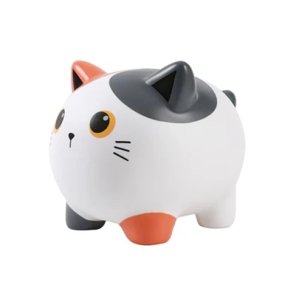 Afbeelding van I TOTAL® grappige decoratieve spaarpot/portemonnee van stevig kunststof (CAT)