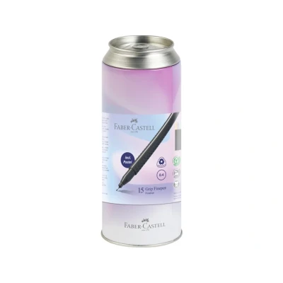 Afbeelding van Fineliner Faber Castell Grip 0,4mm blik 15 stuks