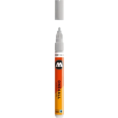Afbeelding van Molotow ONE4ALL 2mm Acryl Marker Lichtgrijs Geschikt voor vele oppervlaktes zoals canvas, hout, steen, keramiek, plastic, glas, papier, leer...