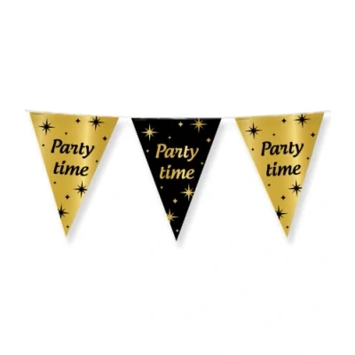 Afbeelding van Vlaggenlijn Slinger Party Time 10meter