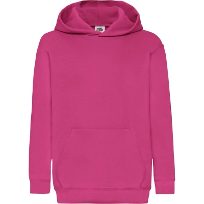 Afbeelding van Fruit Of The Loom Kinder Unisex Sweatshirt Met Capuchon / Hoodie (Fuchsia)