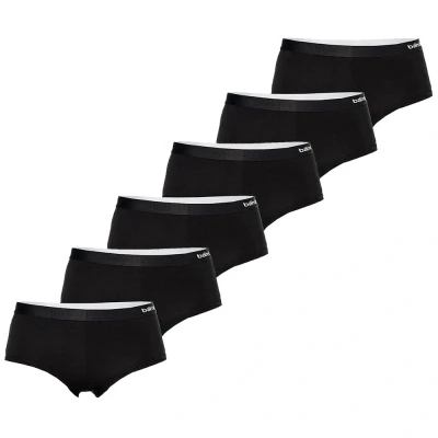 Afbeelding van 6 x Apollo Hipster Bamboo Basic Zwart maat M