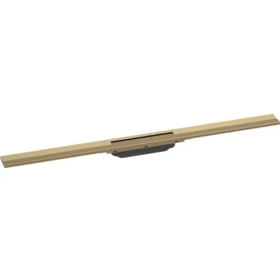 Afbeelding van hansgrohe RainDrain Flex, afvoergoot, kant en klare set, douchegoot 900 mm, afvoer douche in te korten, geborsteld brons