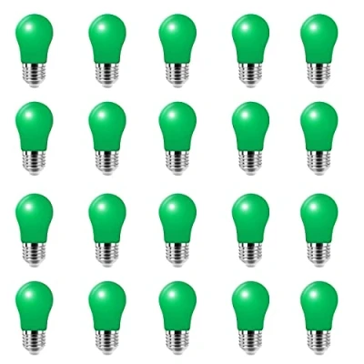 Afbeelding van 20 Pack 3W LED gekleurde Gloeilamp E27 A50 Schroefdop Multi voor Bruiloft Halloween Kerstfeest Bar Sfeer Decor