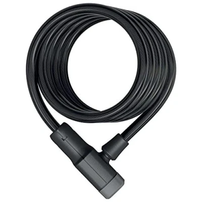 Afbeelding van ABUS spiraalkabelslot Primo 5510K/180 met SR beugel fietsslot van 10 mm dikke spiraalkabel veiligheidsniveau 3 180 cm zwart