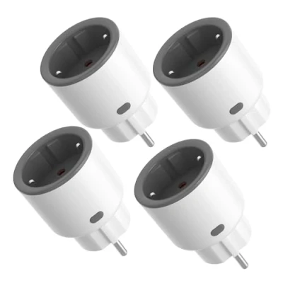 Afbeelding van SONOFF S60TPF Smart Socket 16A 2.4G WIFI Plug met timer, vermogensstatistieken 4 Pack, overbelastingsbeveiliging, stembediening, compatibel Alexa, Google Home