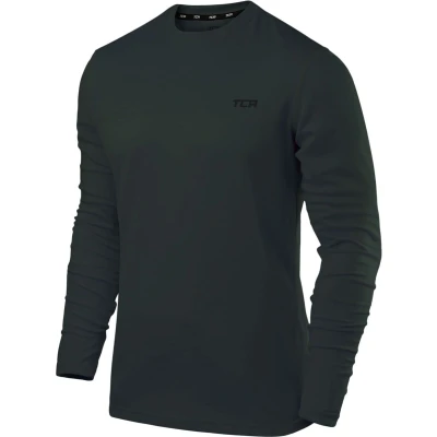 Afbeelding van TCA Mannen Element Lange Mouw Ronde Hals Hardloop Top Donkergroen, M