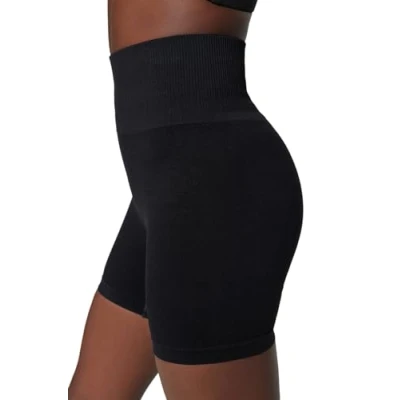 Afbeelding van Trendyol Zwarte Naadloze/Naadloze Extra Koppeling Gebreide Sportshort/Korte Legging Thmss23Ty00001