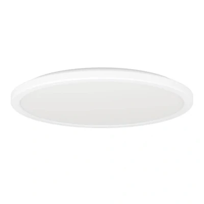Afbeelding van Eglo LED plafondlamp Rovito, ronde badkamer plafonnière, badkamerlamp plafond van kunststof in wit, plafondverlichting warm wit koud IP44, Ø 39 cm