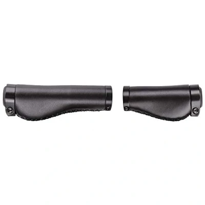 Afbeelding van M wave Handvatten 99/138 Mm Leer Zwart Per Paar