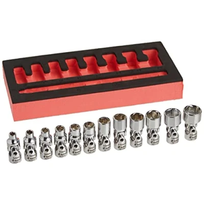 Afbeelding van Astro Pneumatic Tool 7412 12 delige 1/4&quot; Drive Flex Socket Set 6 Punts Metrisch