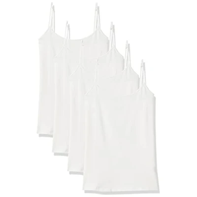 Afbeelding van Amazon Essentials Women&#039;s Hemd met slanke pasvorm, Pack of 4, Wit, S