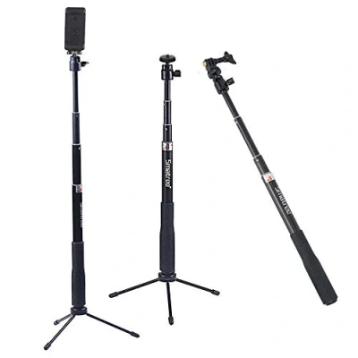 Afbeelding van Smatree SmaPole Q3 Telescoopstang met statief voor GoPro Hero 12/11/10/9/8/7/6/5/4/3+/3/2/1/Session/voor compacte camera&#039;s/mobiele telefoons