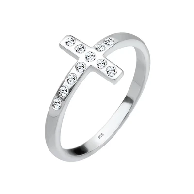 Afbeelding van Elli Cross Ring, Dames, Maat: 54, White