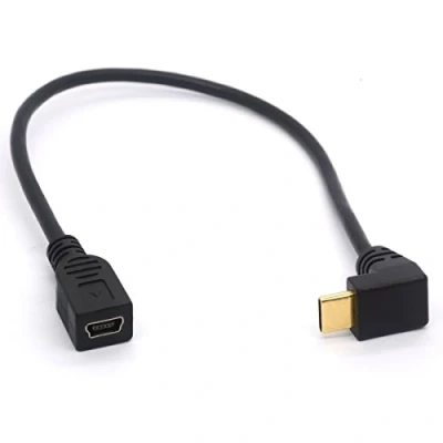 Afbeelding van OpenII mini USB naar type C, 3.1 C rechte hoek mannelijk 5 pins B adapter vrouwelijke laptop laptop, MacBook, camera, harde schijf