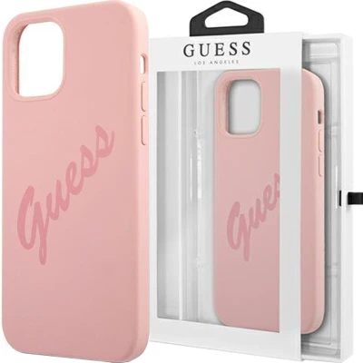 Afbeelding van Guess GUHCP12SLSVSPI iPhone 12 mini 5.4 roze/roze hardcase Script Vintage