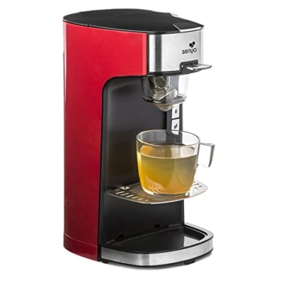 Afbeelding van Senya Tea Time Rode theemachine, elektrische theepot compatibel met losse thee of zak, afneembare theezeef 1400 W, SYBF CM013