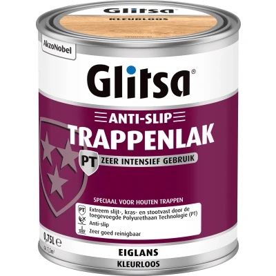 Afbeelding van Glitsa Trappenlak Anti Slip 0,75l Blanke lak &amp; Beits