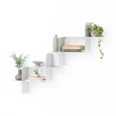 Afbeelding van Umbra Wandplank Montage Set Van 2 Metaal Wit 64x48x16cm Nice thingZ