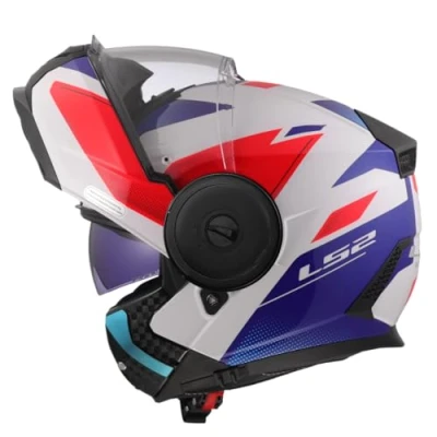 Afbeelding van LS2 FF902 Scope II Duria Helm, wit rood blauw, afmeting 3XL voor man