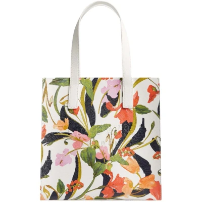 Afbeelding van Ted Baker Handtas Flossy Floral Printed Small Icon Bag Cream Crème Kleurrijke