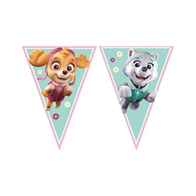 Afbeelding van Paw Patrol Skye en Everest vlaggen slinger 2,3 meter