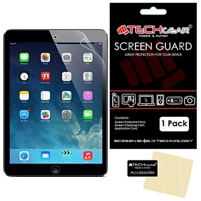 Afbeelding van TECHGEAR [3 Pack] Schermbeschermers voor iPad Air 2 (iPad 6/6e generatie) Ultra Clear Lcd Screen Protectors Compatibel met Apple Reinigingsdoek &amp; Toepassingskaart