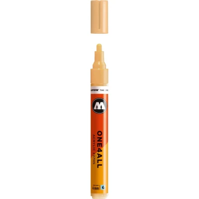 Afbeelding van Molotow ONE4ALL 4mm Acryl Marker Beige Bruin Geschikt voor vele oppervlaktes zoals canvas, hout, steen, keramiek, plastic, glas, papier, leer...