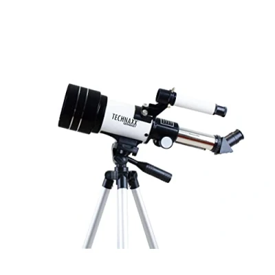 Afbeelding van Technaxx telescoop voor landschaps en hemelobservatie, in hoogte verstelbaar statief, 3 x lenzen, Barlow lens, zonne groenlichtfilters volwassenen of kinderen TX 175