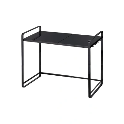 Afbeelding van Yamazaki Opbergrek Tower Keukenorganizer Uitschuifbaar Zwart 47,5x35x50cm