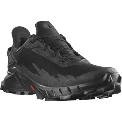 Afbeelding van Salomon Alphacross 4 Gore Tex Trailrunning schoenen voor dames, sterke grip, waterdichte all weather bescherming, duurzaam comfort, zwart, 40 EU