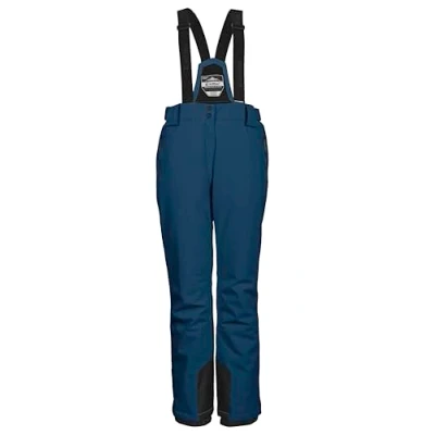 Afbeelding van killtec KSW 249 WMN SKI PNTS, 37559 000, functionele broek/skibroek voor dames, met afneembare bandjes, randbescherming en sneeuwvanger, donker petrol, maat 42