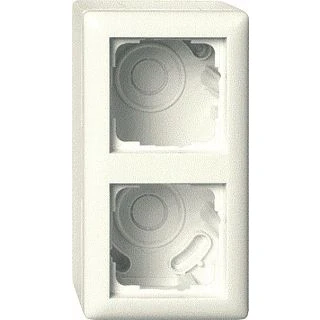 Afbeelding van Gira Standaard 55 opbouwbehuizing 2 voudig creme wit