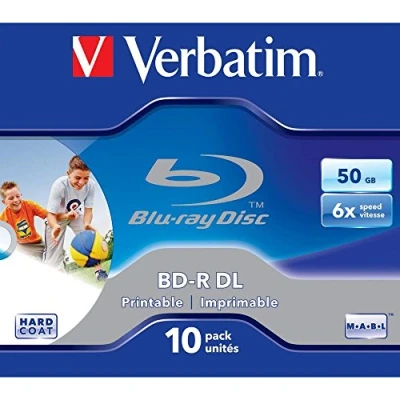 Afbeelding van Verbatim BD R enkellaags Blu Ray schijf 50 GB, 6x brandsnelheid, krasbescherming, 10 Pack Jewel Case