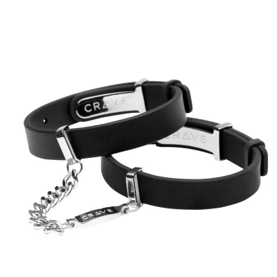 Afbeelding van Crave ID Cuffs Black/Silver