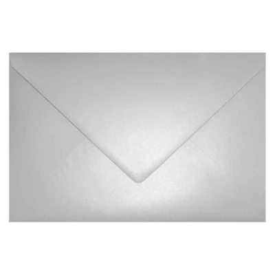 Afbeelding van Netuno 25 enveloppen C5 parelmoer zilver 162 x 229 mm Aster metallic Silver puntige flap zonder venster decoratieve glanzend voor uitnodigingen bruiloft wenskaarten