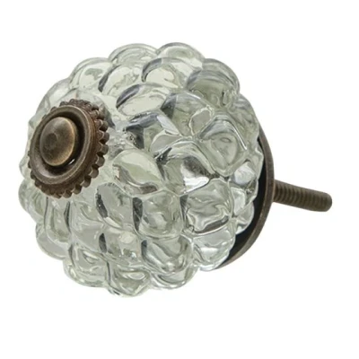 Afbeelding van Clayre &amp; Eef Deurknop Ø 4x4 cm Transparant Glas Rond Meubelknop