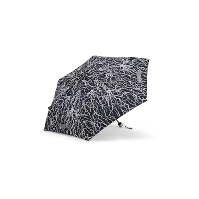 Afbeelding van ergobag Paraplu kinderparaplu voor de schooltas, ultralicht en klein, met tas, reflecterend windbestendig, Super ReflektBeer Zwart, Eén maat