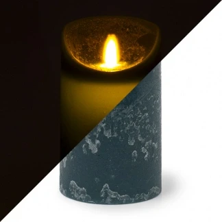 Afbeelding van LED kaars 12.5 cm PEHA (Bewegende vlam, Timer, Jeans blauw)