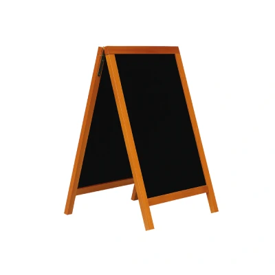 Afbeelding van BRASQ Krijtstoepbord Mahonie 75x135 CM Krijtbord Reclamebord Stoepbord Dubbelzijdig voor Binnen en Buiten Horeca