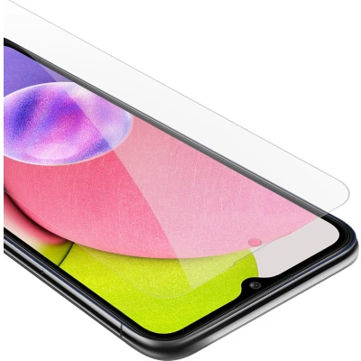 Afbeelding van Cadorabo Screenprotector geschikt voor Samsung Galaxy A03s in KRISTALHELDER Tempered Display Pantser Film beschermglas