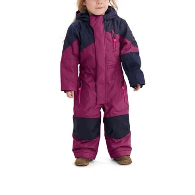 Afbeelding van Killtec Kesley Mini skioverall voor kinderen, uniseks, met capuchon en sneeuwvanger, pruim, maat 86 92