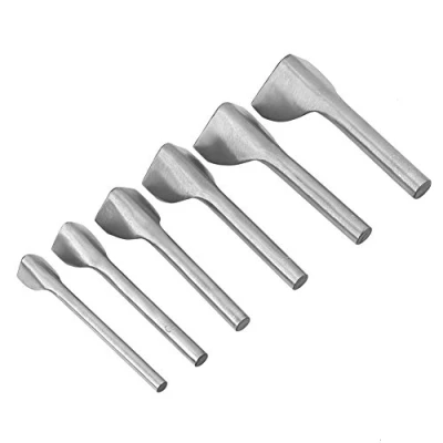 Afbeelding van 6 stks/set DIY lederen carft V vorm Punch riem eindsnijder voor thuis naaien (15 40mm)