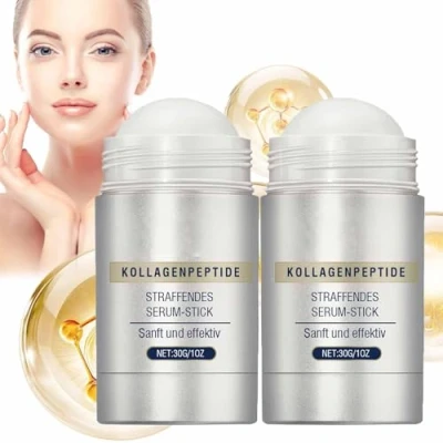 Afbeelding van Collagen Peptide Firming Serum Stick,Anti Aging Face Moisturizer,Retinol Facial Tightening Stick,Neck Care Stick Improve Skin Elasticity,Reduces Wrinkles &amp; Fine Lines (2pc)
