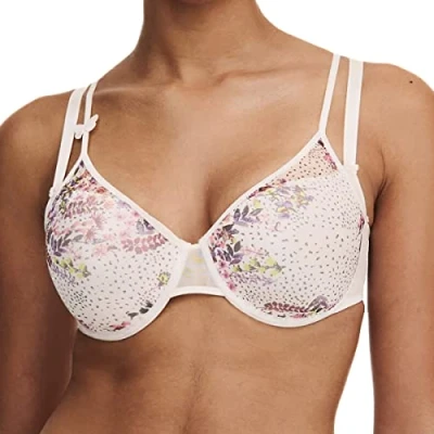 Afbeelding van Passionata MISS JOY, Bedekkende spacer beha, damesondergoed, imp fleurs pois, 70C