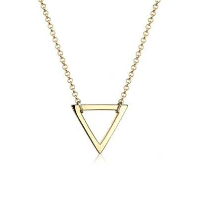 Afbeelding van Elli Dames Halsketting Geo Driehoek Hanger Minimal in 925 Sterling Zilver Rose Goud Geplateerd