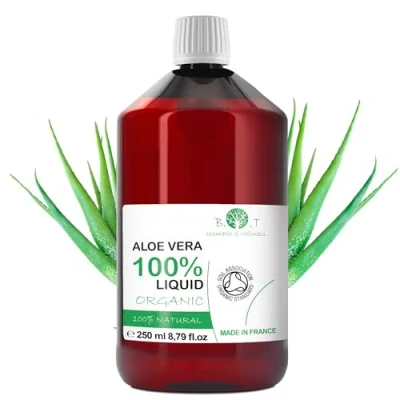 Afbeelding van B.O.T cosmetic &amp; wellness Biologisch Aloë Verasap 99,99%, Koudgeperst, Zonder Verdikkingsmiddelen, Natuurlijke Huidverzorging, Koelend Effect, 250 ml