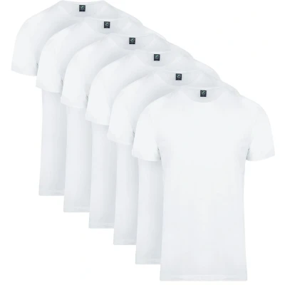 Afbeelding van Suitable T Shirt Wit O hals Obambo Bamboe 6 Pack maat XL Heren Basic met Modern fit Pasvorm Duurzaam sale