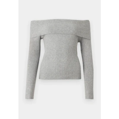 Afbeelding van ONLY Onlkatia OFF Shoulder Trui, Dames, Maat: XS, Ultimate grey